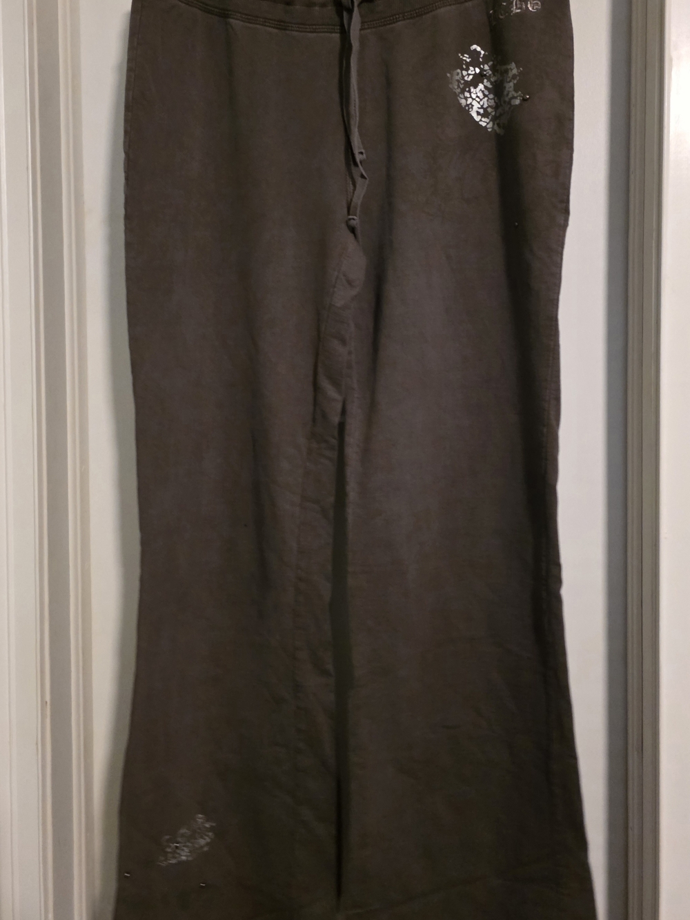 BCBGMaxAzria Brown Boot Cut Pants with Subtle Embellishment
